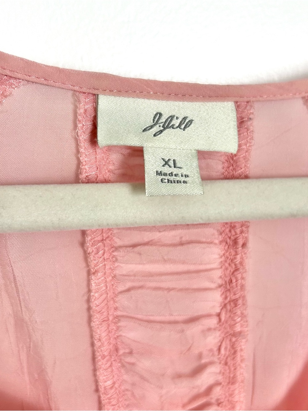 J. Jill XL Pink Sheer Romantic Coquette Long Sleeve Top - Picture 6 of 9